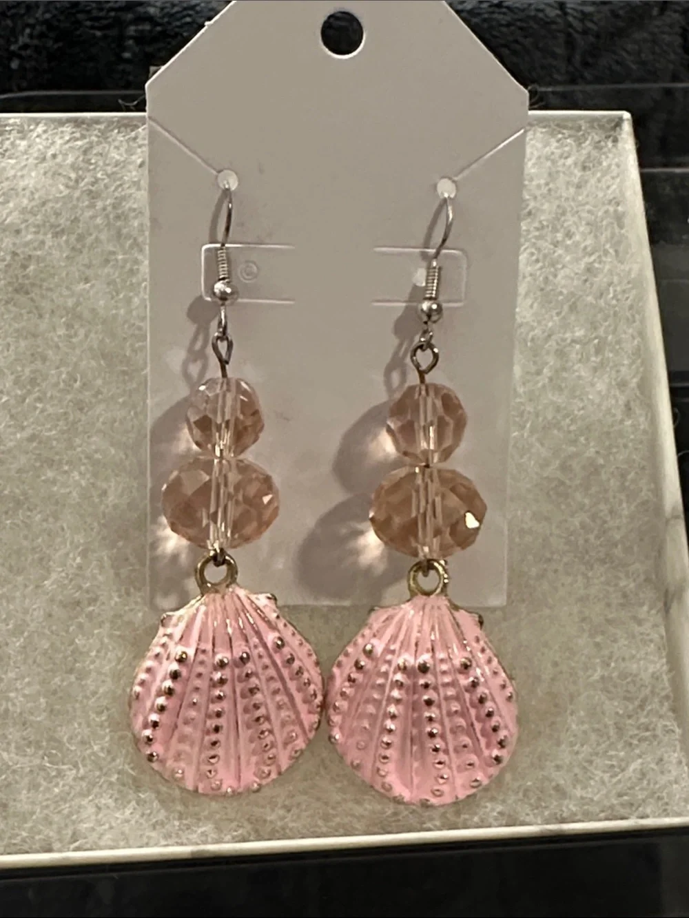 Handmade earrings pink